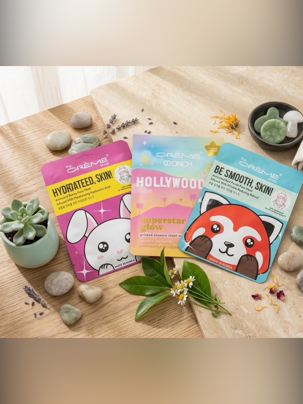 The Crème Shop Variety Pack of Facial Masks. Set of 3.
